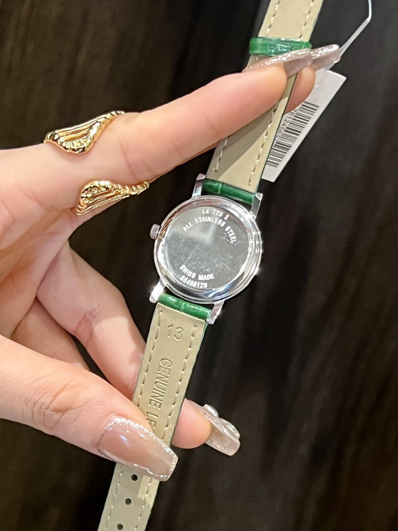 Omega De Ville White Dial Green Leather Strap 26mm view