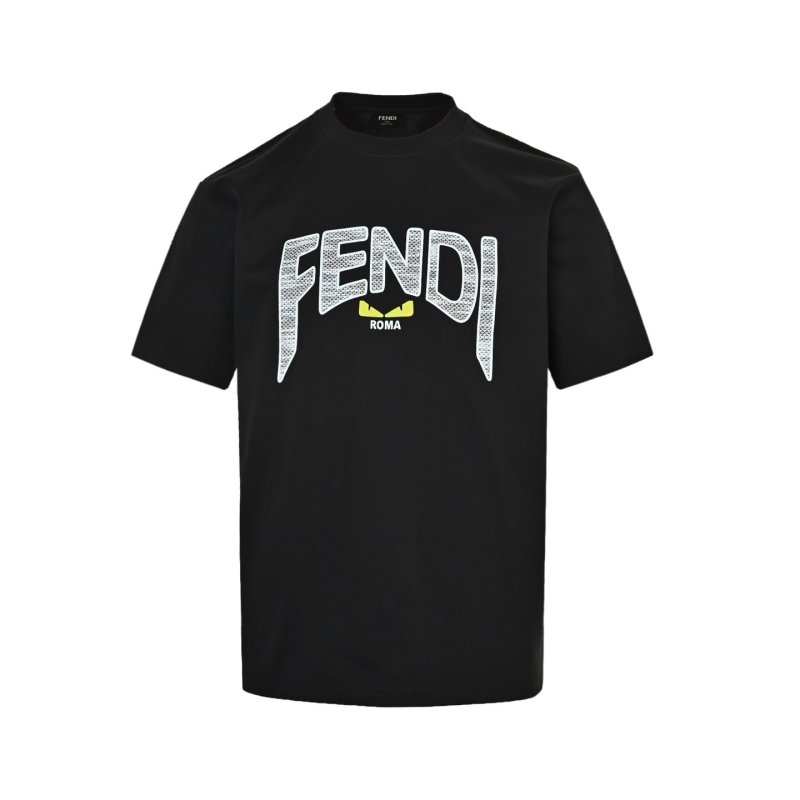 Fendi Logo Print Black T-Shirt view
