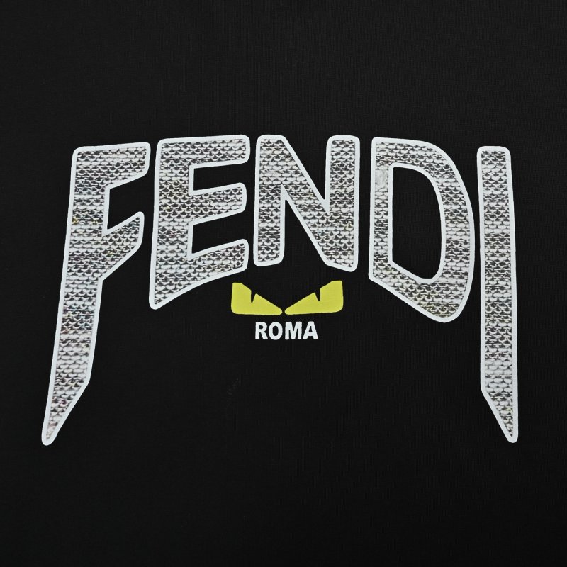 Fendi Logo Print Black T-Shirt view
