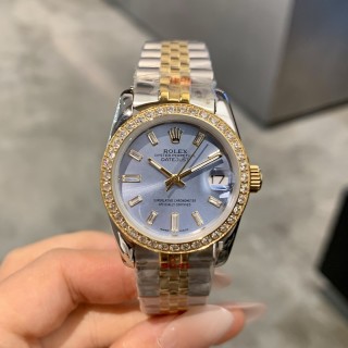 Rolex Datejust 31mm Two-Tone Ice Blue Diamond Bezel Watch