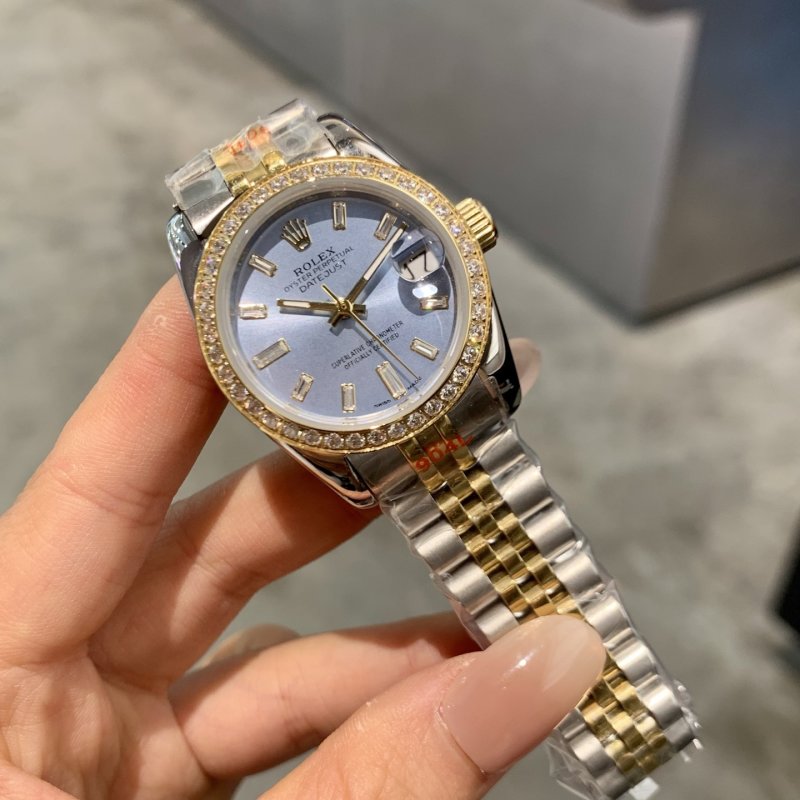 Rolex Datejust 31mm Two-Tone Ice Blue Diamond Bezel Watch view