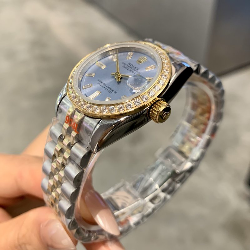 Rolex Datejust 31mm Two-Tone Ice Blue Diamond Bezel Watch view