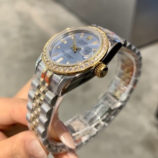 Rolex Datejust 31mm Two-Tone Ice Blue Diamond Bezel Watch view 7