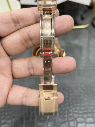 Rolex GMT-Master II 40mm Rose Gold Black Dial view 8