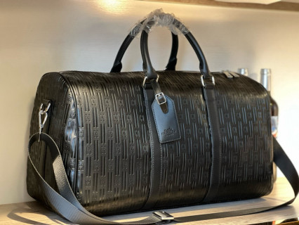 Hermès Black H-Logo Travel Duffel Bag 50cm view 3