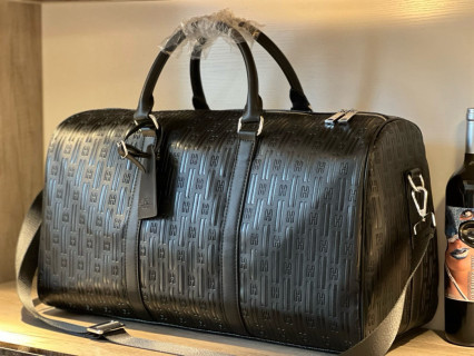 Hermès Black H-Logo Travel Duffel Bag 50cm view 4