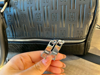 Hermès Black H-Logo Travel Duffel Bag 50cm view 6