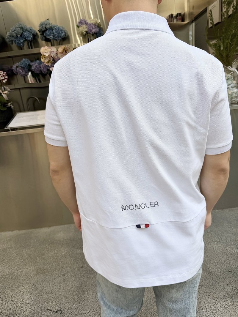 Moncler White Short-Sleeve Polo Shirt view