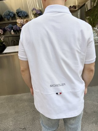 Moncler White Short-Sleeve Polo Shirt view 2