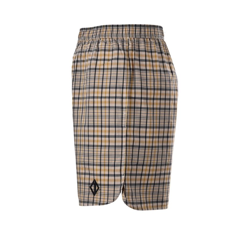 Beige Plaid Shorts - Premium Relaxed Fit view