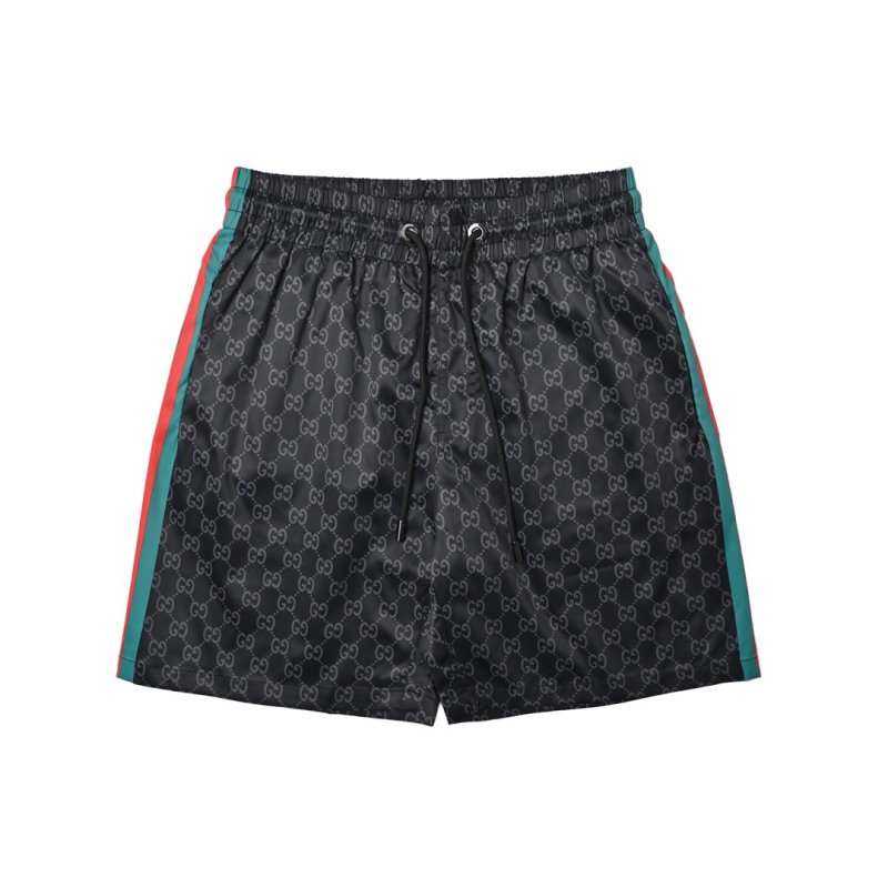 Gucci GG Monogram Shorts Black with Web Stripe view
