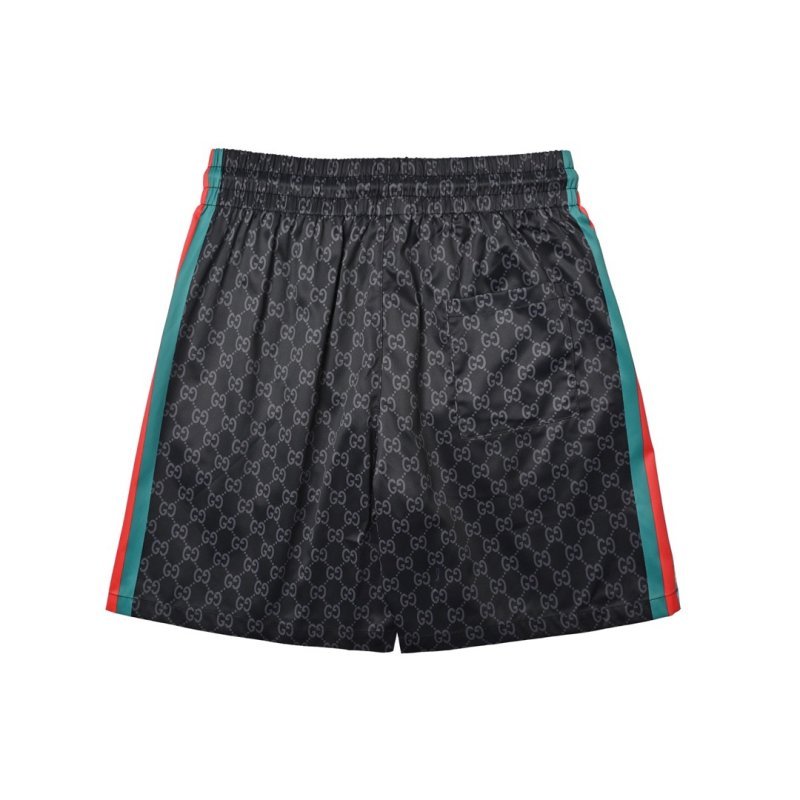 Gucci GG Monogram Shorts Black with Web Stripe view