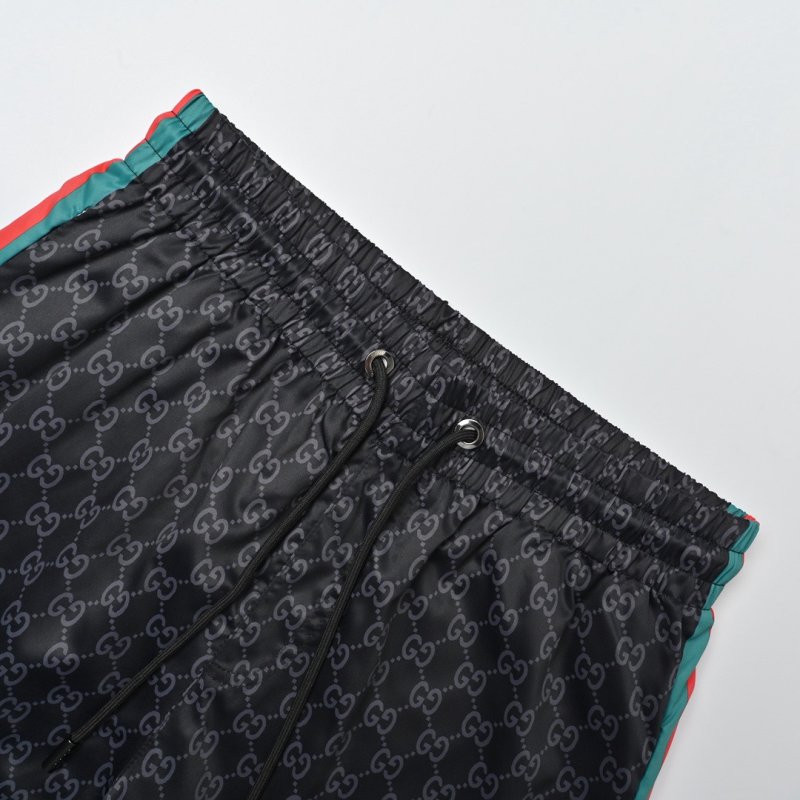 Gucci GG Monogram Shorts Black with Web Stripe view