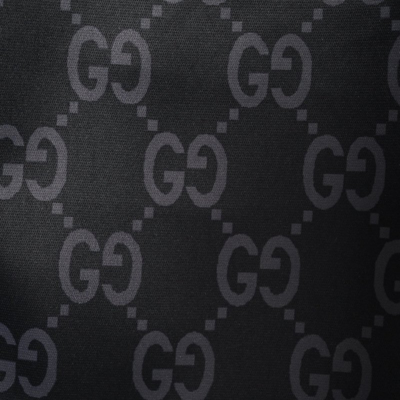 Gucci GG Monogram Shorts Black with Web Stripe view