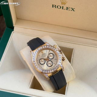 Rolex Daytona Chronograph Gold Diamond Bezel Watch