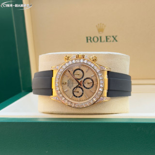 Rolex Daytona Chronograph Gold Diamond Bezel Watch view 5