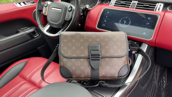 Louis Vuitton Monogram Canvas Shoulder Bag - Brown video