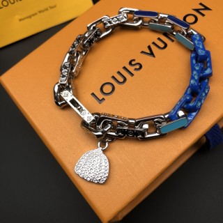 Louis Vuitton LV x YK Paradise Chain Bracelet Silver Blue view 2