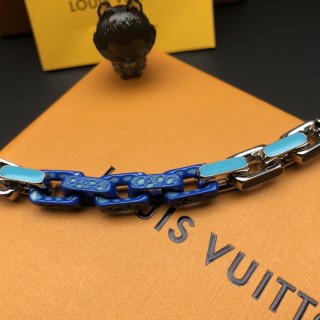 Louis Vuitton LV x YK Paradise Chain Bracelet Silver Blue view 5