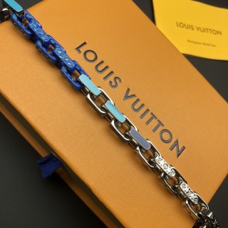 Louis Vuitton LV x YK Paradise Chain Bracelet Silver Blue view 6