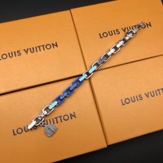 Louis Vuitton LV x YK Paradise Chain Bracelet Silver Blue view 8