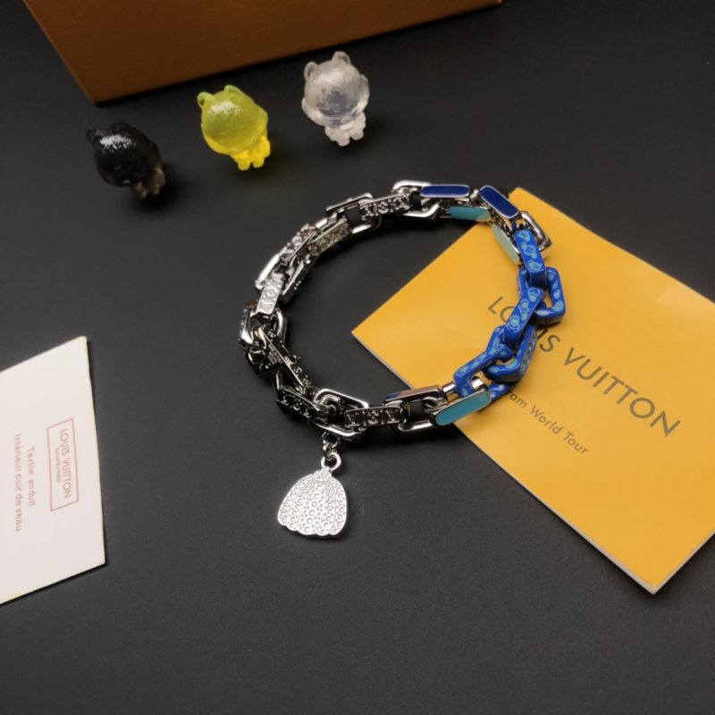 Louis Vuitton LV x YK Paradise Chain Bracelet Silver Blue view