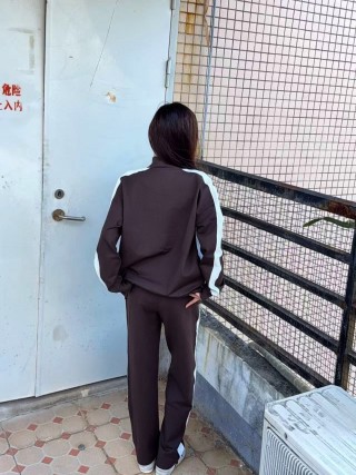 Loewe Brown & White Side Stripe Jogger Pants view 4