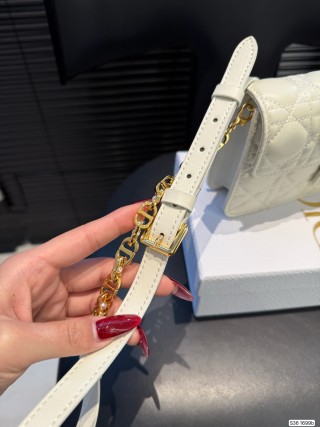 Dior Jolie Top Handle Mini Chain Bag Cream view 8