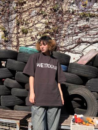 Black Welcome Oversized Short Sleeve T-Shirt view 2