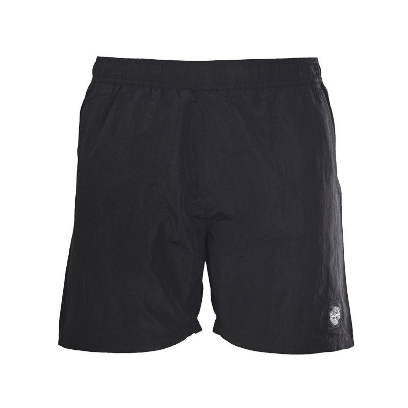 Stone Island Black Nylon Shorts view