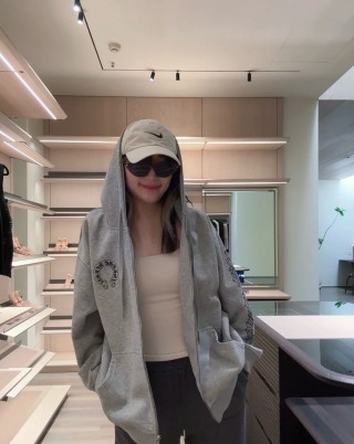 Chrome Hearts Grey Logo Hoodie view 6