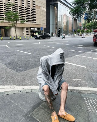 Chrome Hearts Grey Logo Hoodie view 7