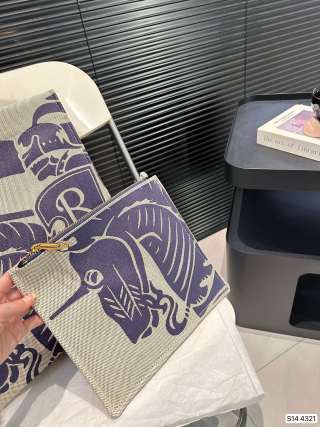 Burberry EKD Tote Bag Cream & Purple view 6