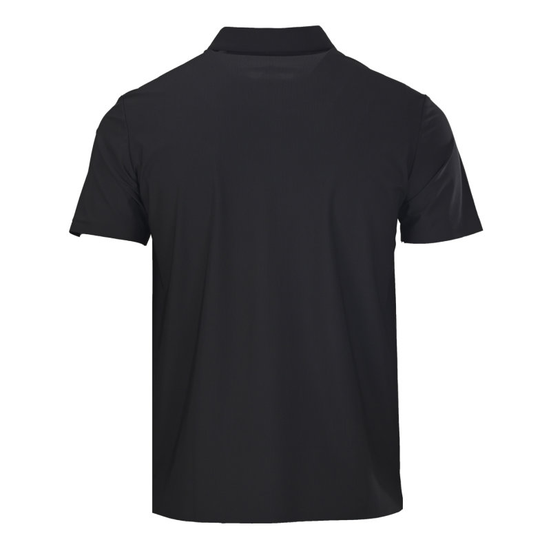 Black Minimalist Polo Shirt with Embroidered Logo view