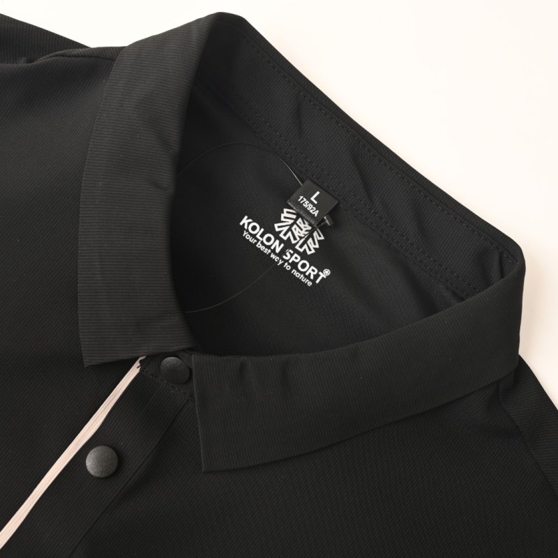 Black Minimalist Polo Shirt with Embroidered Logo view