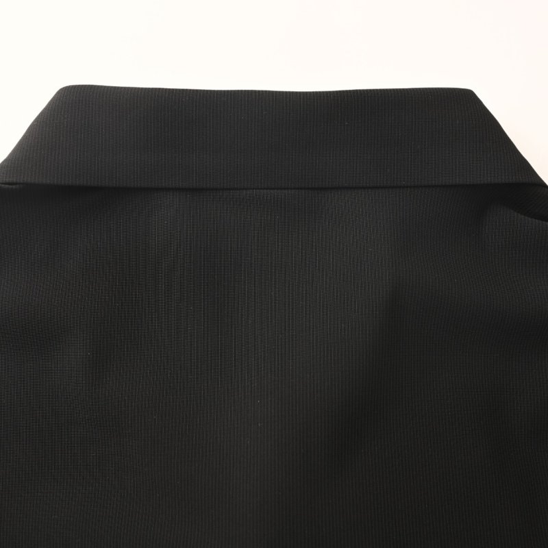 Black Minimalist Polo Shirt with Embroidered Logo view