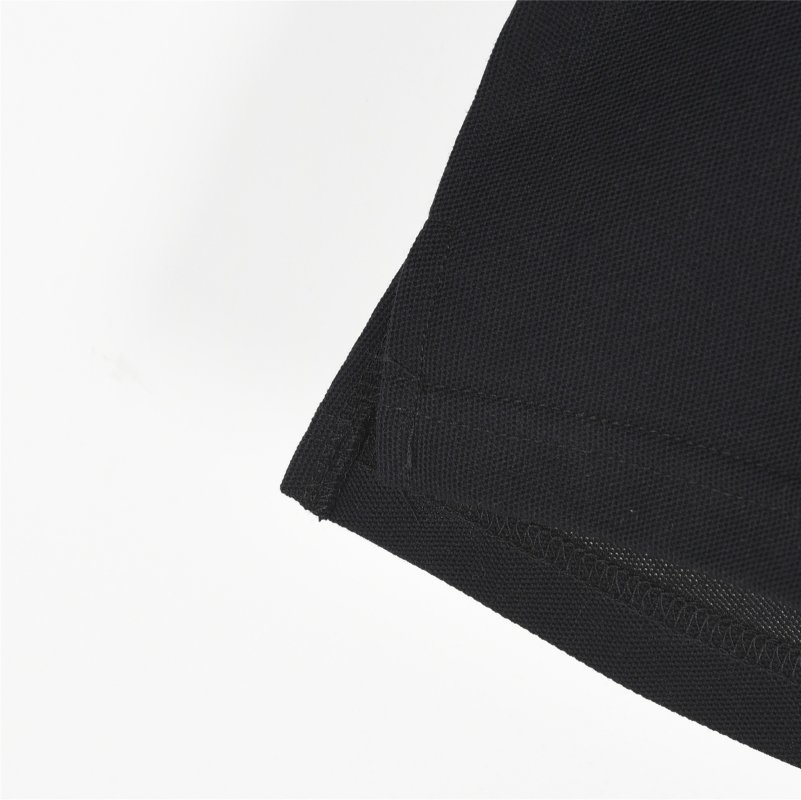 Prada Black Polo Shirt with Striped Collar view
