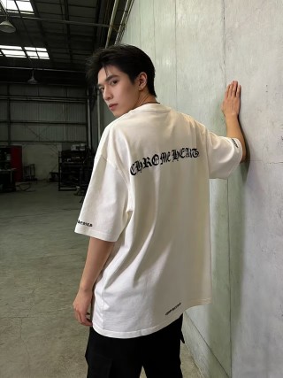 Essentials White Oversized Logo T-Shirt view 4
