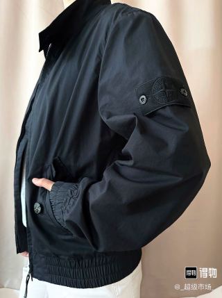 Stone Island Black Nylon Overshirt Jacket