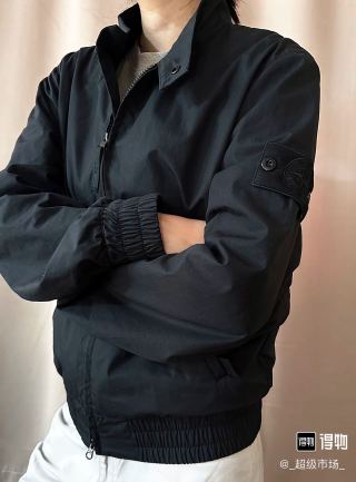 Stone Island Black Nylon Overshirt Jacket view 2
