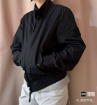 Stone Island Black Nylon Overshirt Jacket view 4