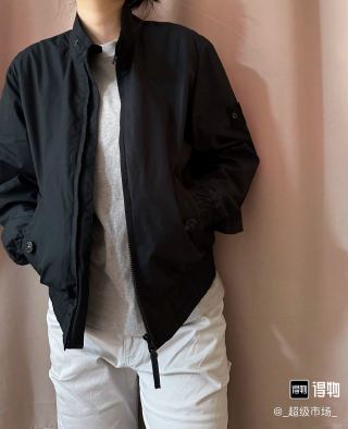 Stone Island Black Nylon Overshirt Jacket view 6