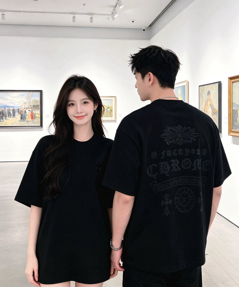 Black Minimalist Short Sleeve T-Shirt view