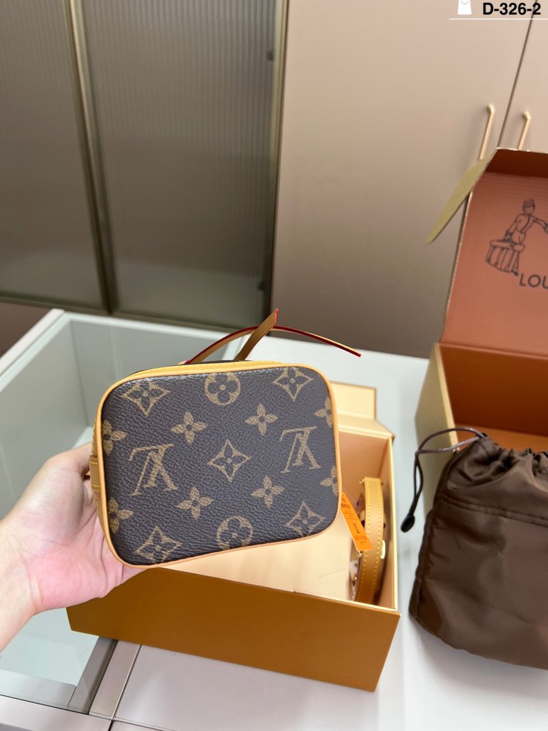 Louis Vuitton Monogram Drawstring Bucket Bag - Black & Tan view