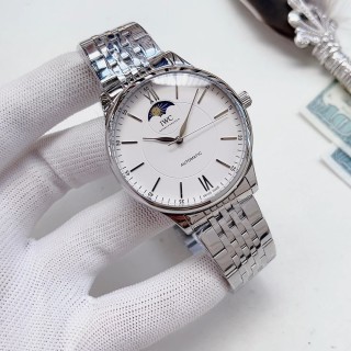 IWC Portofino Automatic Moon Phase Silver Steel Watch 40mm