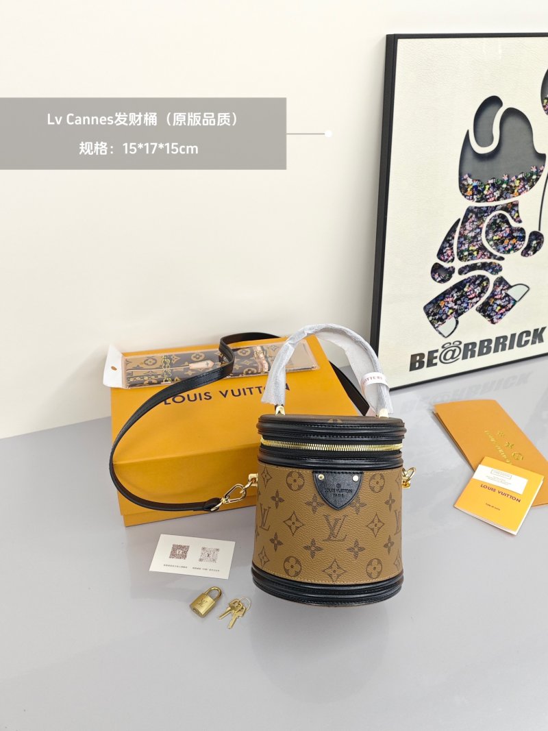 Louis Vuitton Cannes Monogram Bucket Bag Tan
