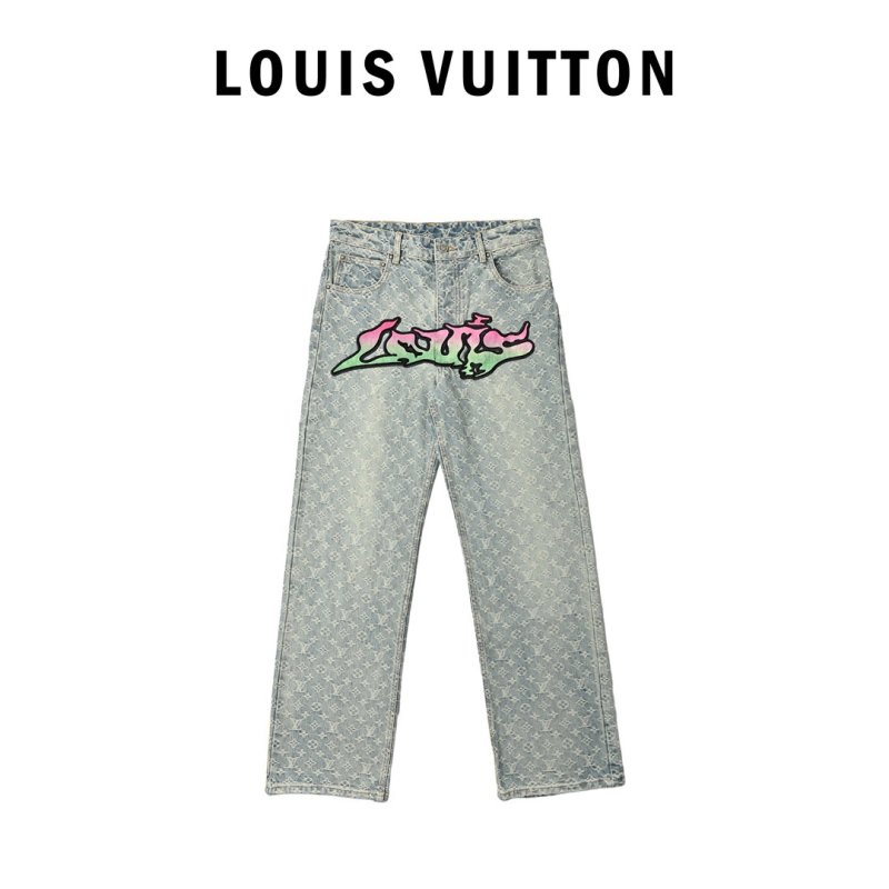 Louis Vuitton Monogram Denim Jeans Grey view