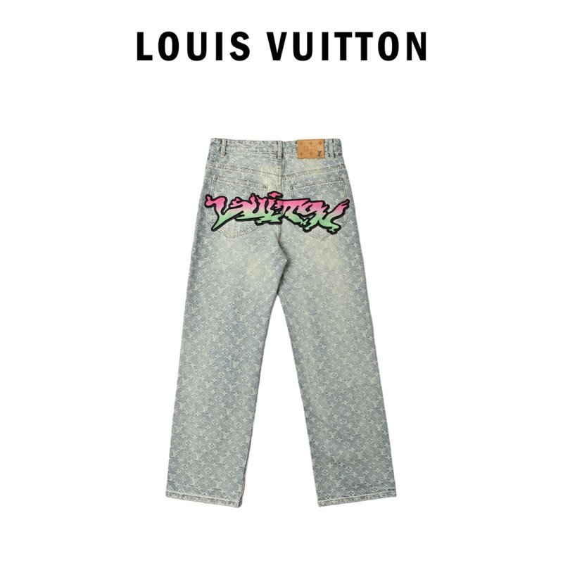 Louis Vuitton Monogram Denim Jeans Grey view