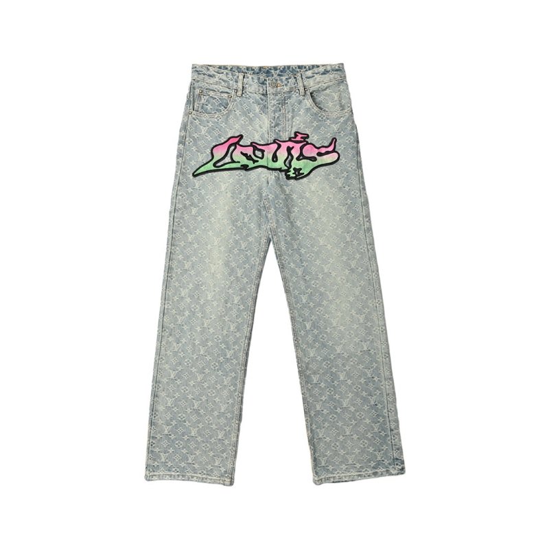 Louis Vuitton Monogram Denim Jeans Grey view