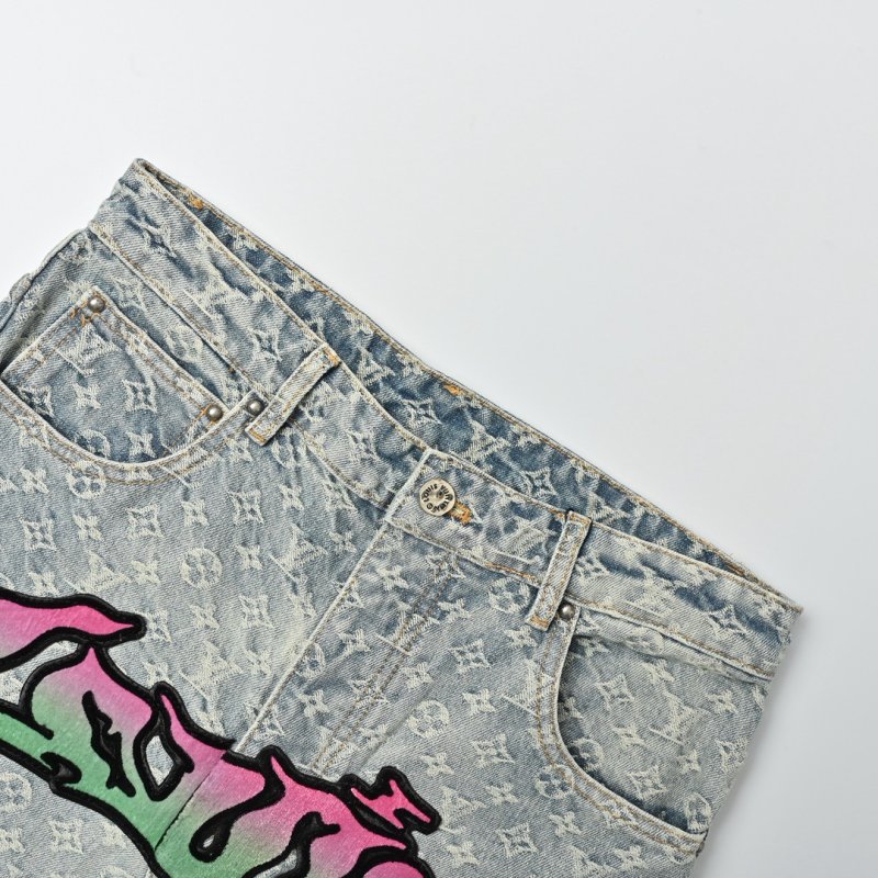 Louis Vuitton Monogram Denim Jeans Grey view